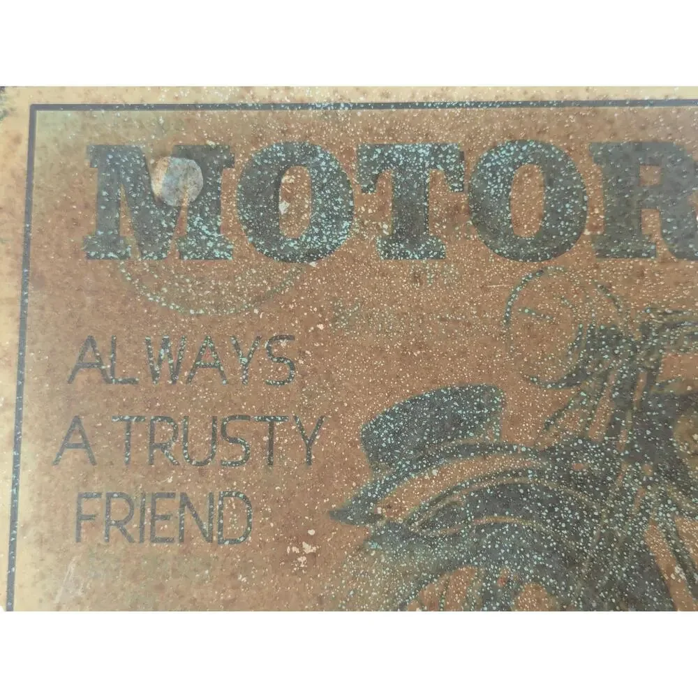 Vintage‎ 1910 Metal Motorcycle Sign 